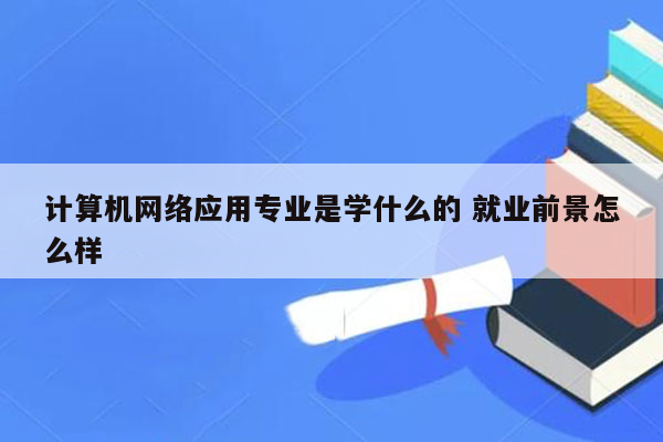 计算机网络应用专业是学什么的 就业前景怎么样