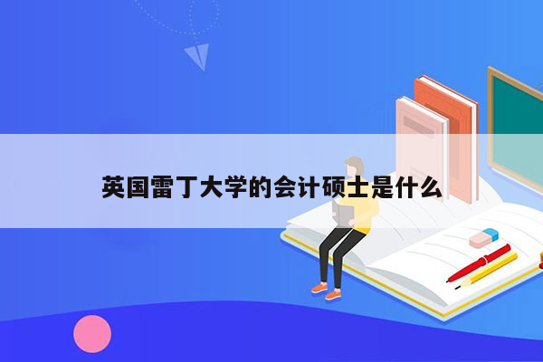 英国雷丁大学的会计硕士是什么