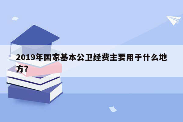 2019年国家基本公卫经费主要用于什么地方？