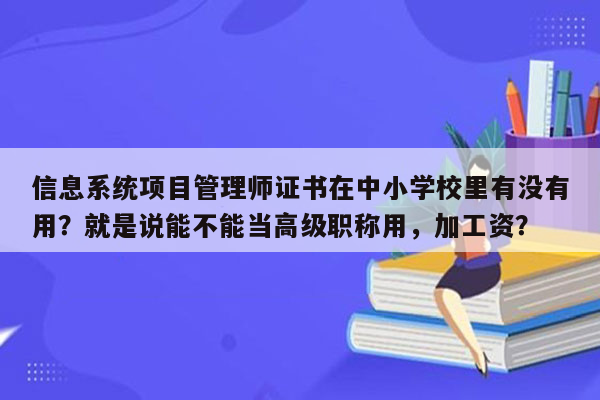 信息系统项目管理师证书在中小学校里有没有用？就是说能不能当高级职称用，加工资？