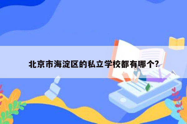 北京市海淀区的私立学校都有哪个?