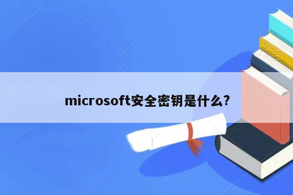 microsoft安全密钥是什么?