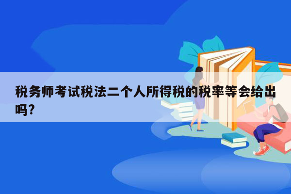 税务师考试税法二个人所得税的税率等会给出吗?