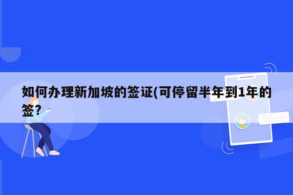 如何办理新加坡的签证(可停留半年到1年的签?