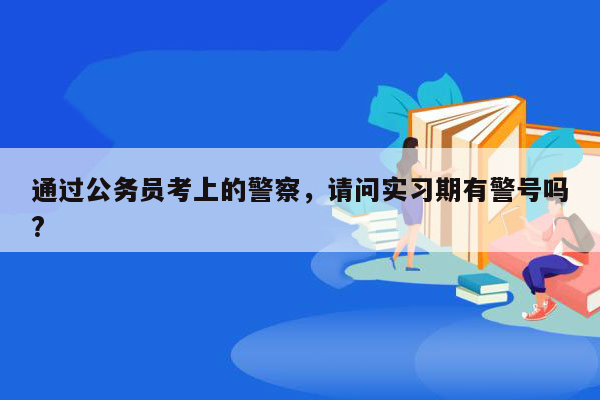 通过公务员考上的警察，请问实习期有警号吗?