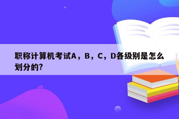 职称计算机考试A，B，C，D各级别是怎么划分的?