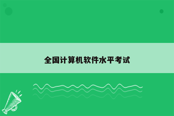 全国计算机软件水平考试