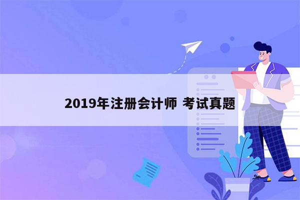 2019年注册会计师 考试真题