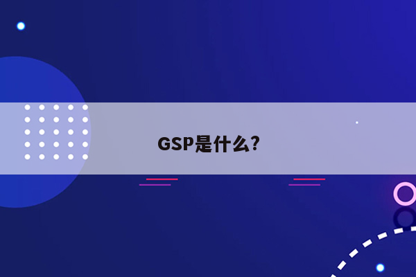 GSP是什么?