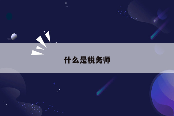 什么是税务师