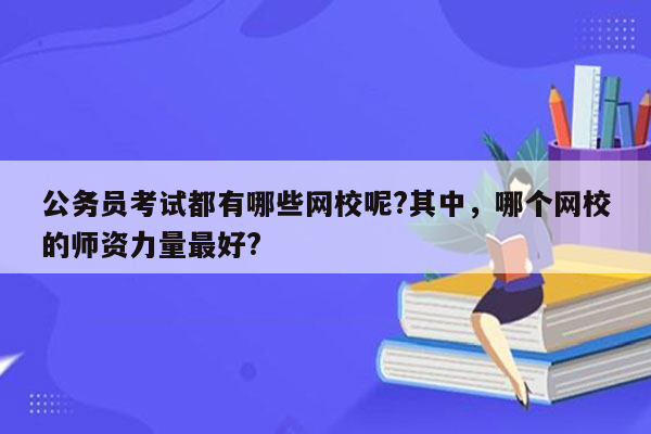 公务员考试都有哪些网校呢?其中，哪个网校的师资力量最好?