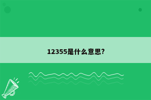 12355是什么意思?