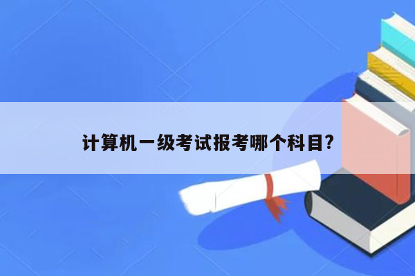 计算机一级考试报考哪个科目?