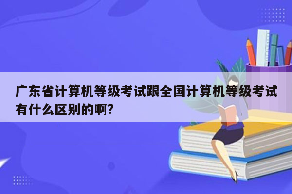 广东省计算机等级考试跟全国计算机等级考试有什么区别的啊?