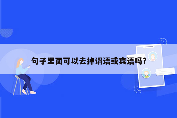 句子里面可以去掉谓语或宾语吗?