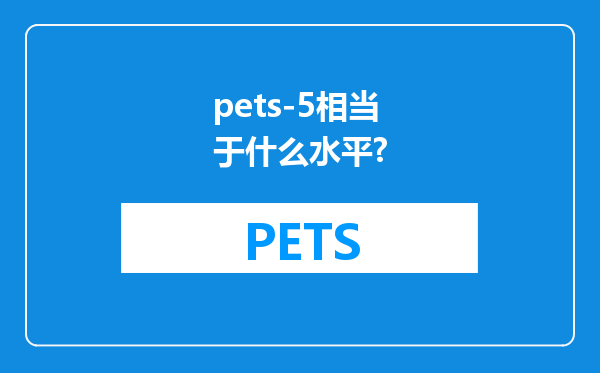 pets-5相当于什么水平?