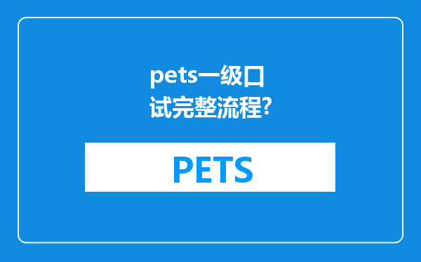 pets一级口试完整流程?