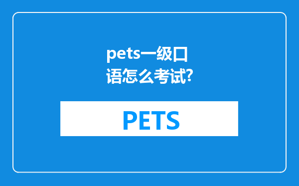 pets一级口语怎么考试?