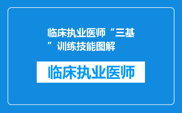 临床执业医师“三基”训练技能图解