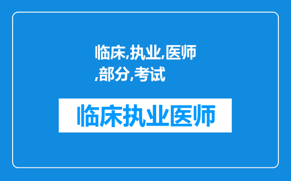 临床执业医师四部分考试的侧重点是什么，有知道的没有